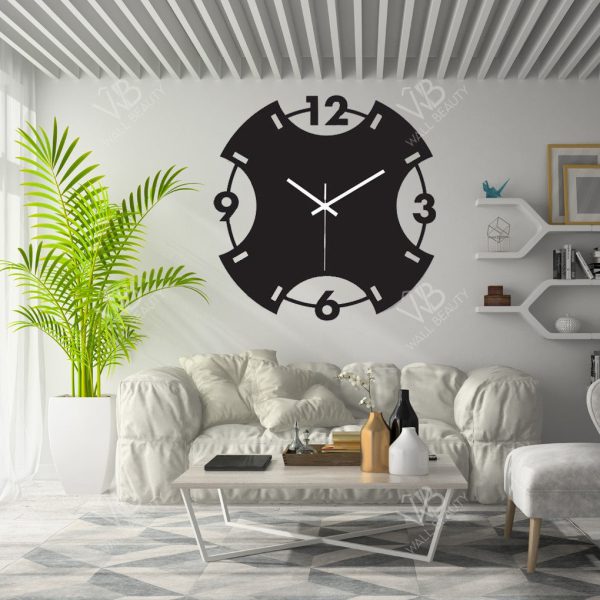 a large clock mounted to the side of a wall