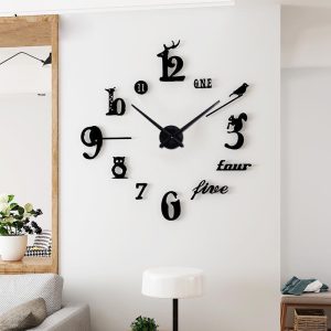 a clock on a wall in a room